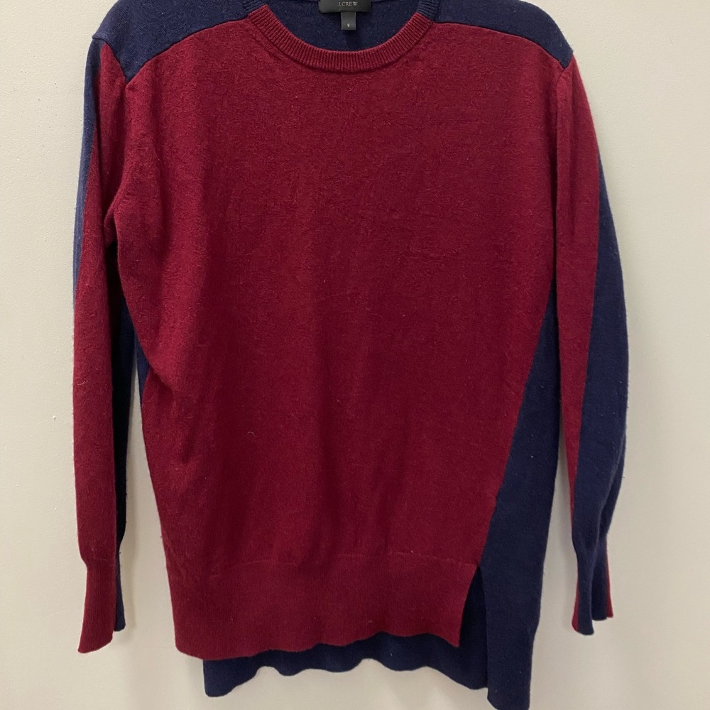 JCrew color block oversized crewneck sweater - S